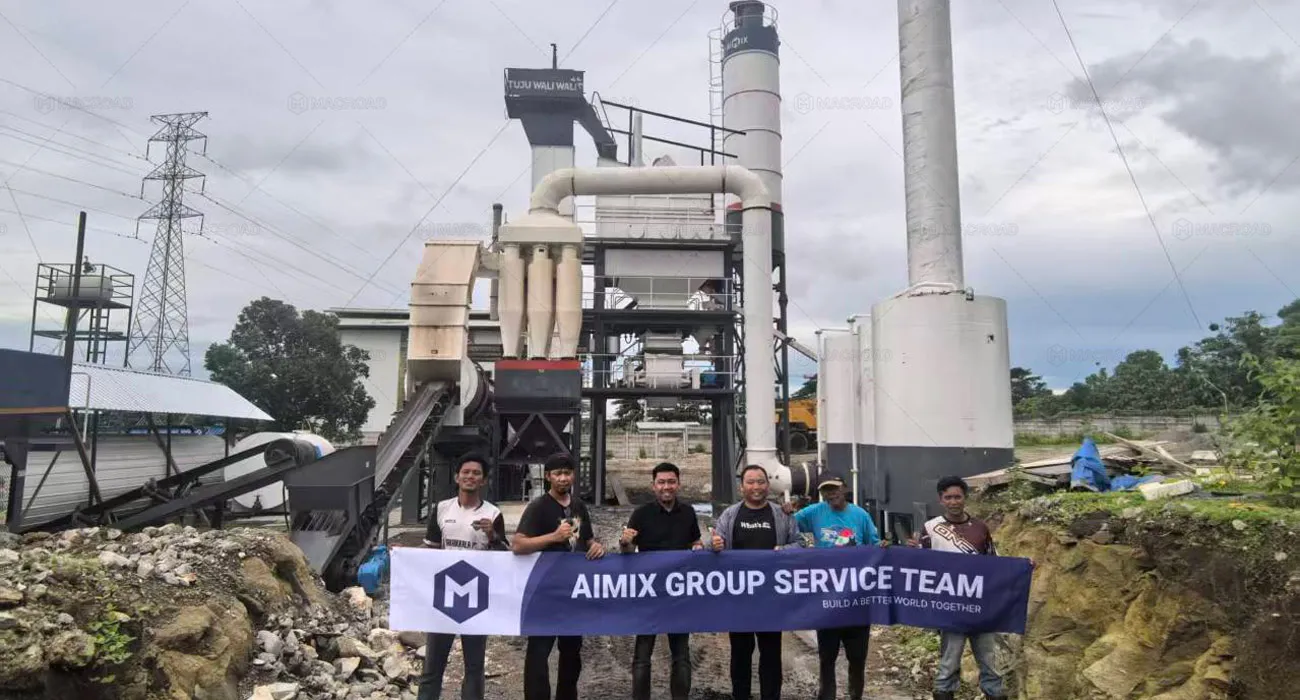 ALQ80 asphalt batching plants in the Indonesia from Macroad