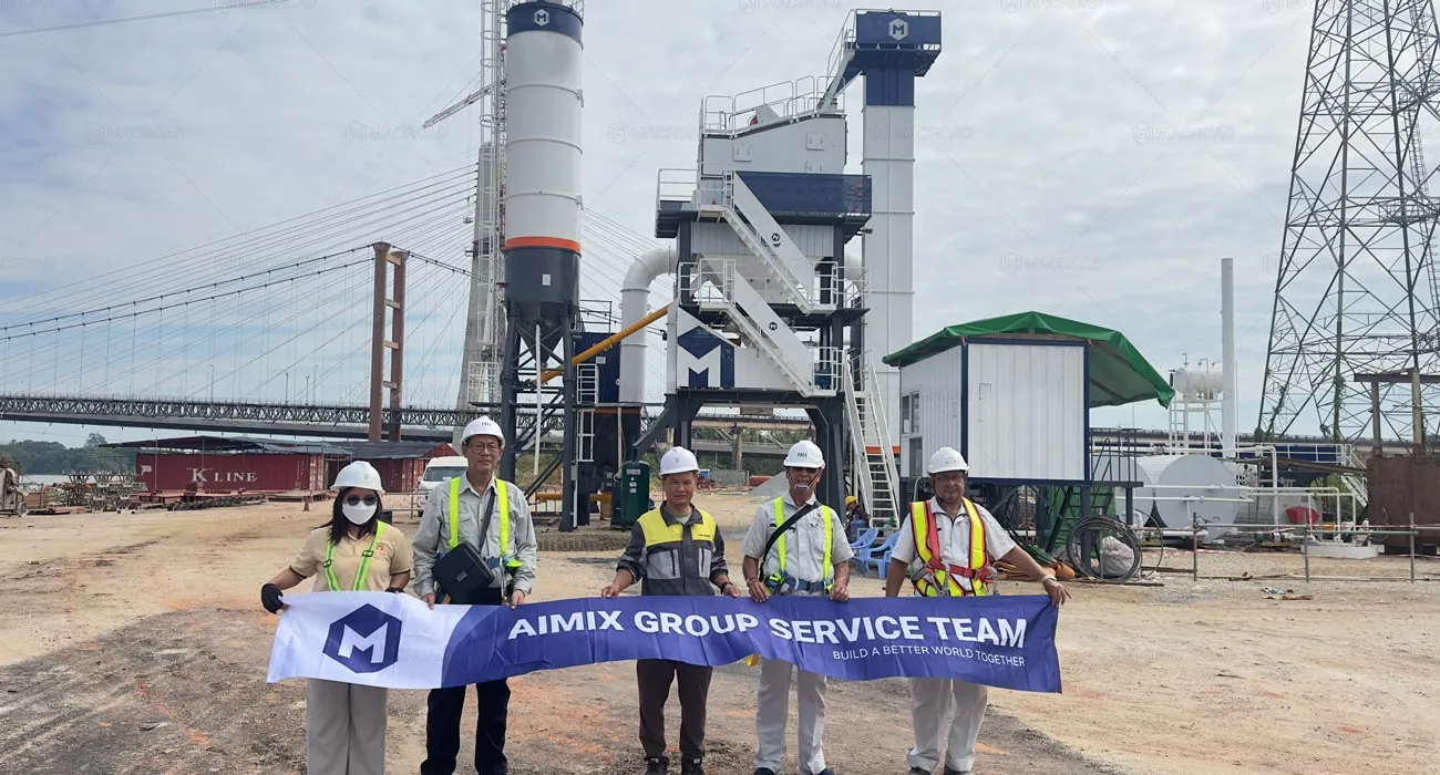 ALQ80 asphalt plant with client feedback in Myanmar