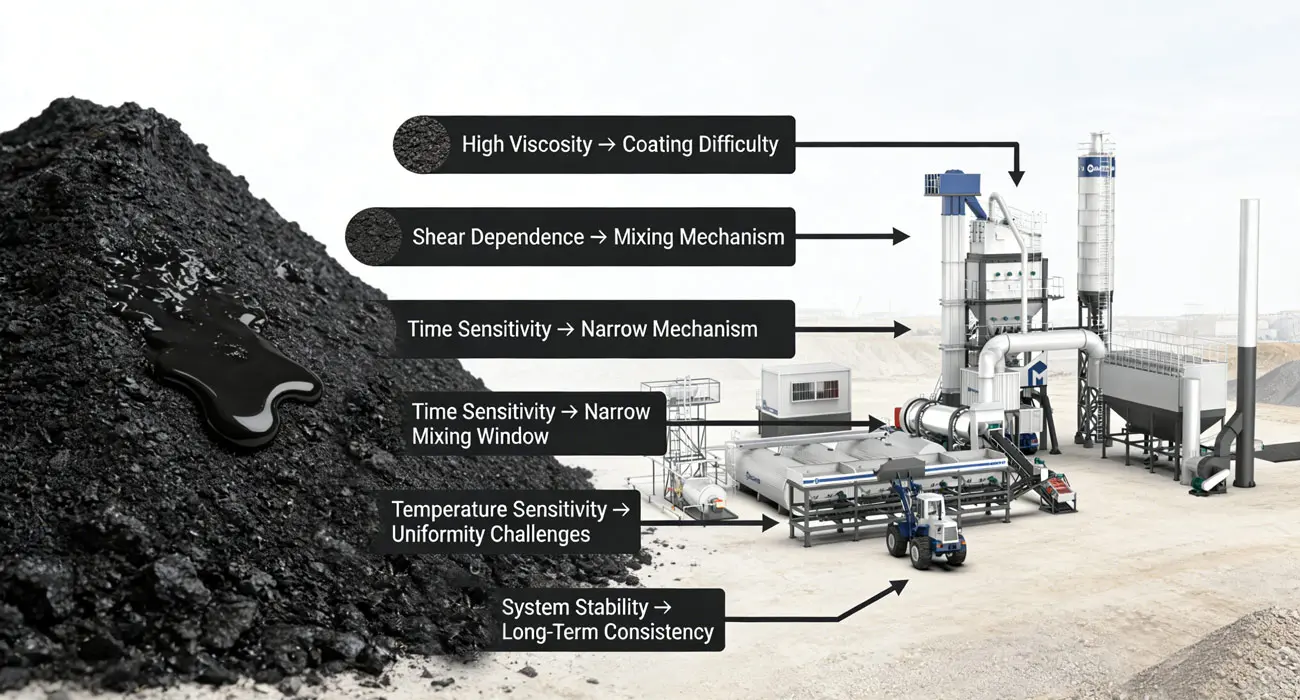 Modified Asphalt Challenges for Mixing Systems
