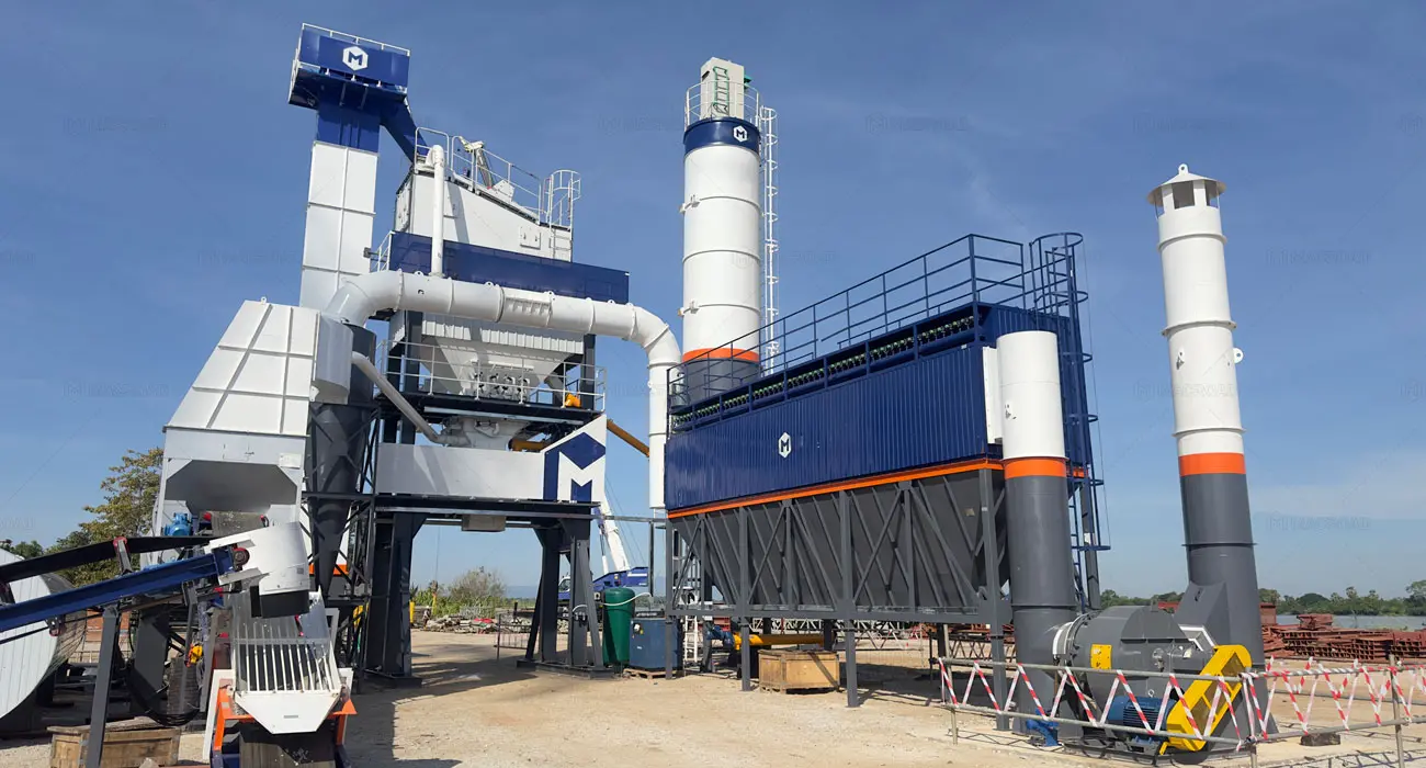 ALQ80 stationary asphalt plant for Myanmar Highway Project